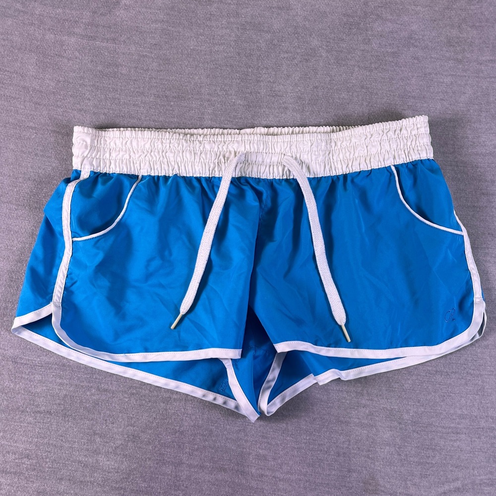 Op Dolphin Hem Drawstring Mid Rise Board Shorts Girls XL 15-17 True Cyan Blue